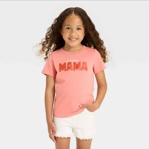 Cat & Jack Pink 'Je t'aime Mama' Tee
